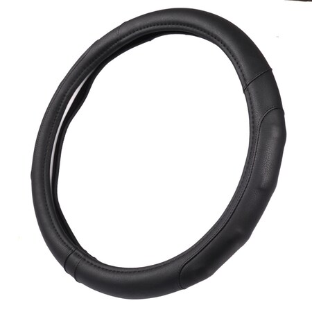 Motor Trend Tpe Black Stitched Steering Wheel Cover (14.5" - 15.5") SW-761-BK-M